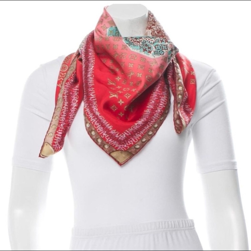 SOLD!!!!!Authentic Louis Vuitton  world map scarf.